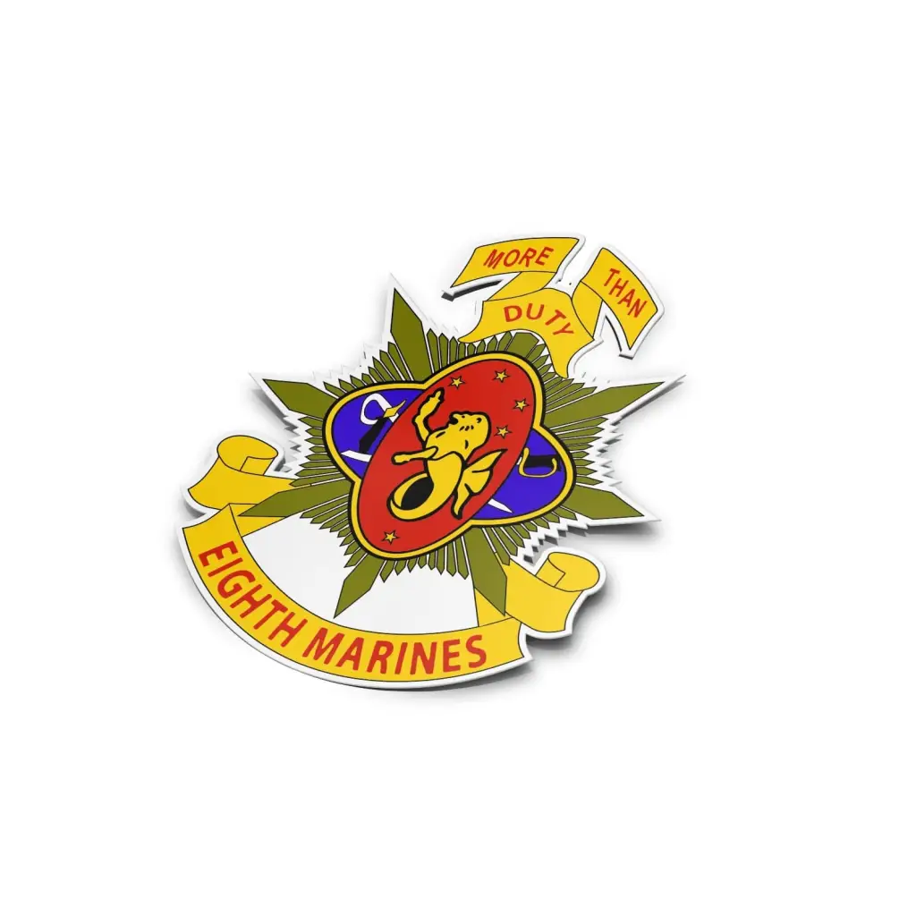 8th Marine Regiment Vinyl Sticker Decal Tactically Acquired 3"x3"  