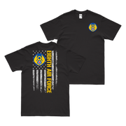 Double-Sided 8th Air Force American Flag T-Shirt Tactically Acquired Black Small 