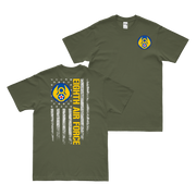 Double-Sided 8th Air Force American Flag T-Shirt Tactically Acquired Military Green Small 