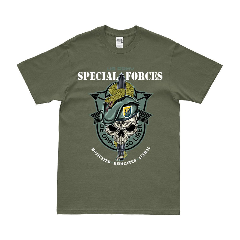 8th Special Forces Group (8th SFG) Snake Eaters Skull T-Shirt