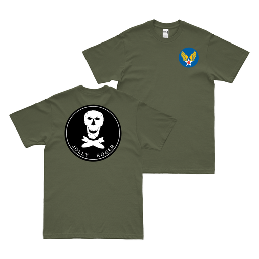 Double-Sided 90th Bombardment Group WW2 T-Shirt Tactically Acquired Military Green Small 