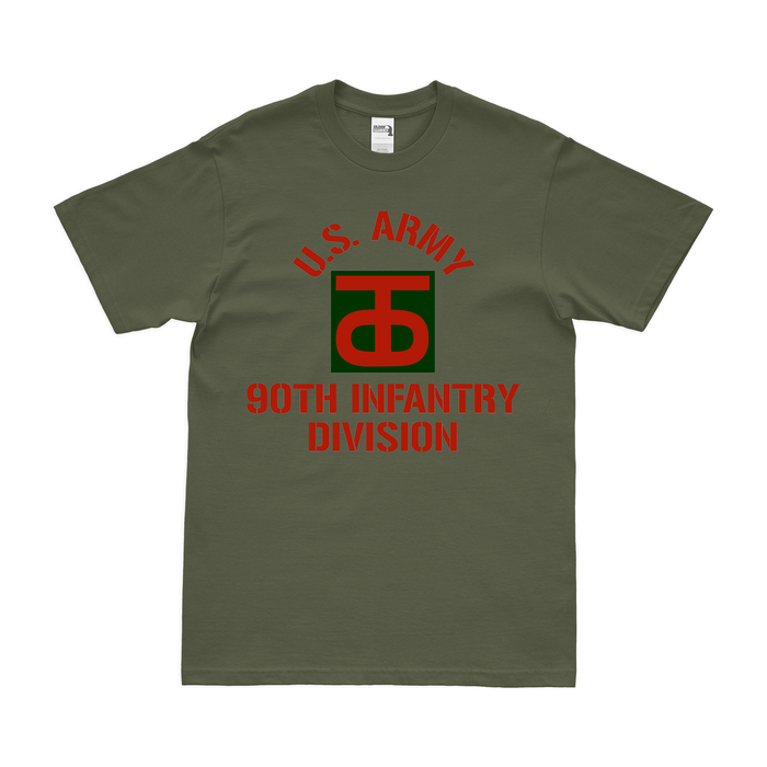 U.S. Army 90th Infantry Division Legacy T-Shirt Tactically Acquired Small Military Green 