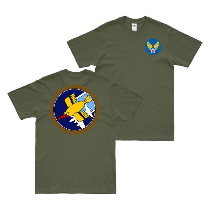 Double-Sided 91st Bomb Group USAAF T-Shirt Tactically Acquired Military Green Small 