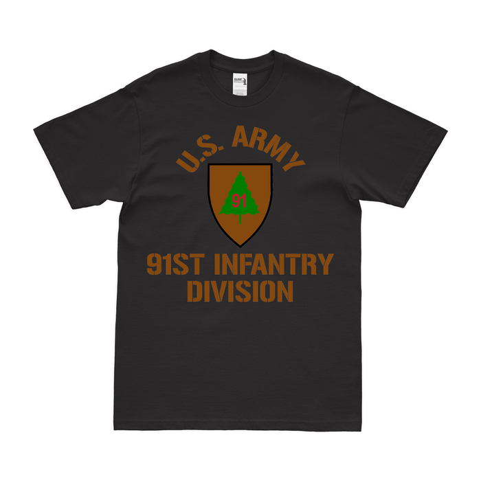 U.S. Army 91st Infantry Division Legacy T-Shirt Tactically Acquired Small Black 