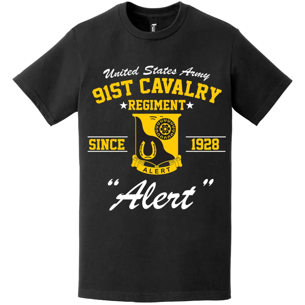 91st Cavalry Regiment Since 1928 Unit Legacy T-Shirt Tactically Acquired   