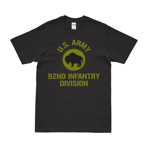 U.S. Army 92nd Infantry Division Legacy T-Shirt Tactically Acquired Small Black 