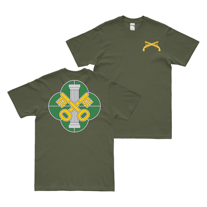 Double-Sided 93rd Military Police Battalion T-Shirt Tactically Acquired Military Green Small 