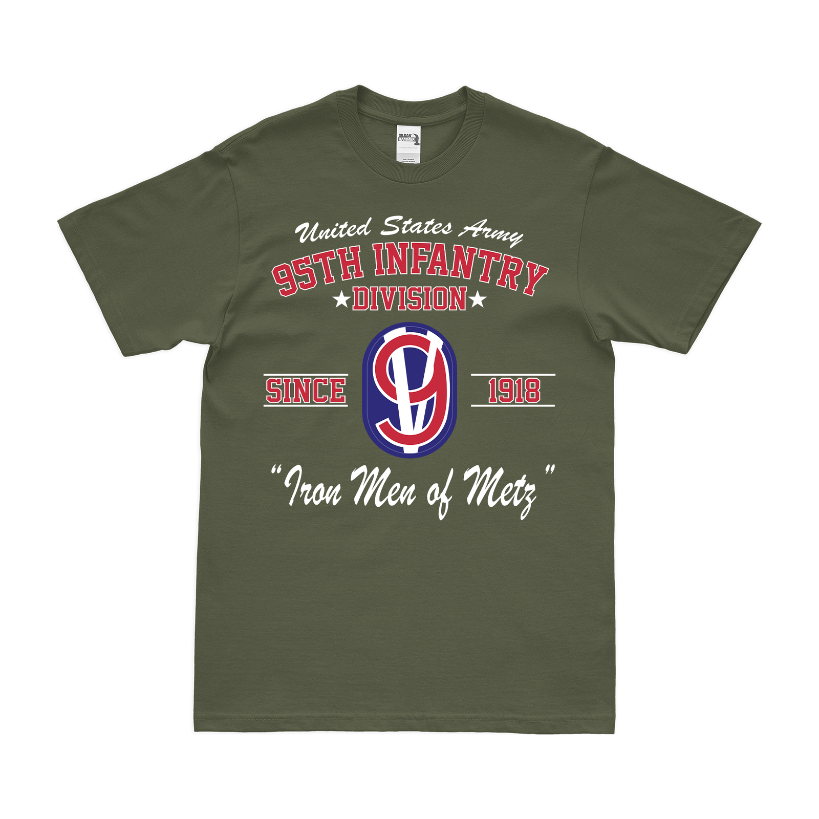 U.S. Army 95th Infantry Division Since 1918 Legacy T-Shirt Tactically Acquired Small Military Green 