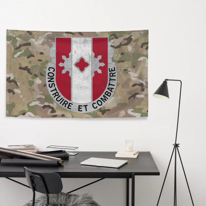 961st Engineer Battalion Indoor Wall Flag Tactically Acquired   