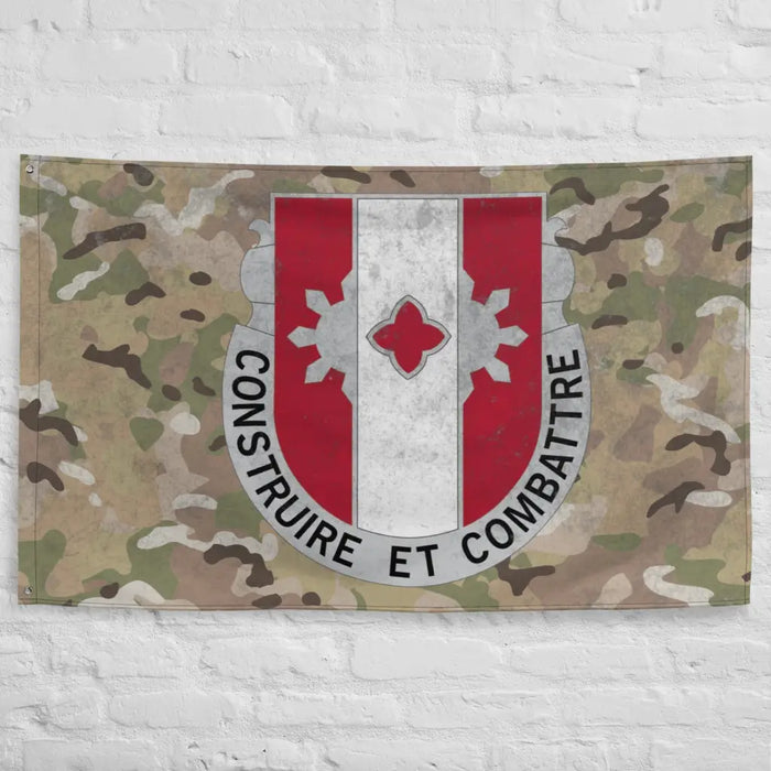 961st Engineer Battalion Indoor Wall Flag Tactically Acquired   