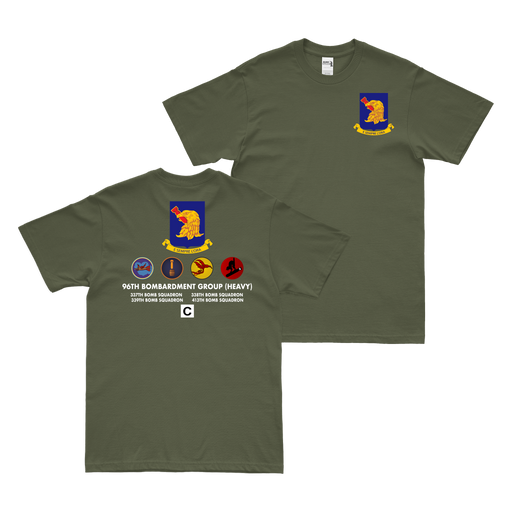 96th Bombardment Group Squadron Legacy T-Shirt Tactically Acquired Military Green Small 