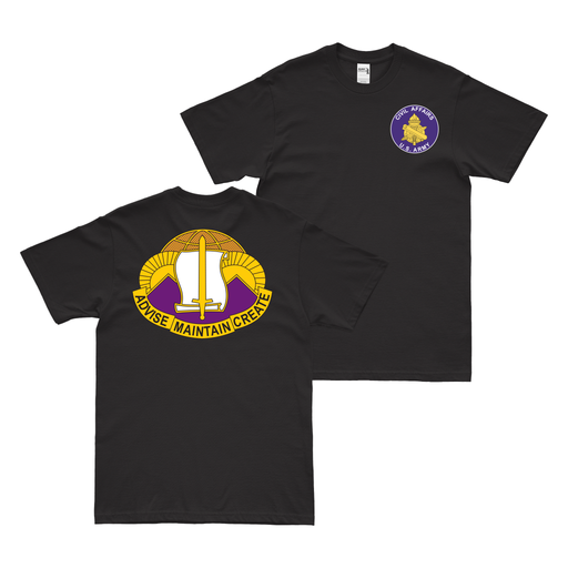 Double-Sided 96th Civil Affairs Battalion T-Shirt Tactically Acquired Black Small 