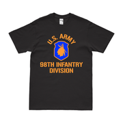 U.S. Army 98th Infantry Division Legacy T-Shirt Tactically Acquired Small Black 