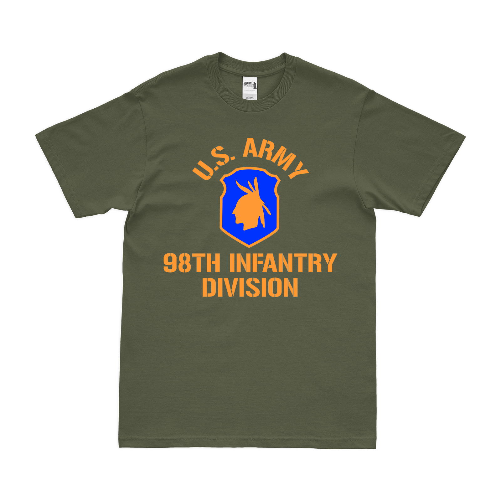 U.S. Army 98th Infantry Division Legacy T-Shirt Tactically Acquired Small Military Green 
