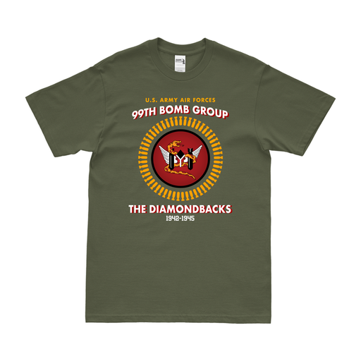 99th Bombardment Group WWII Legacy T-Shirt Tactically Acquired Military Green Clean Small