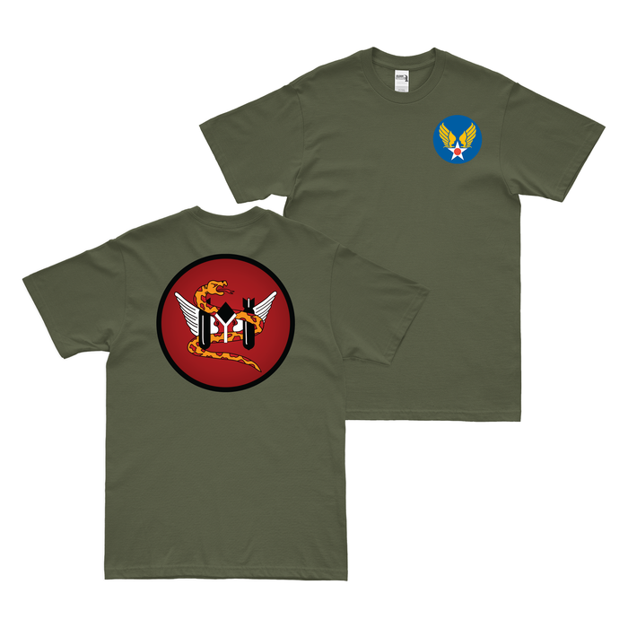 Double-Sided 99th Bombardment Group WW2 T-Shirt Tactically Acquired Military Green Small 