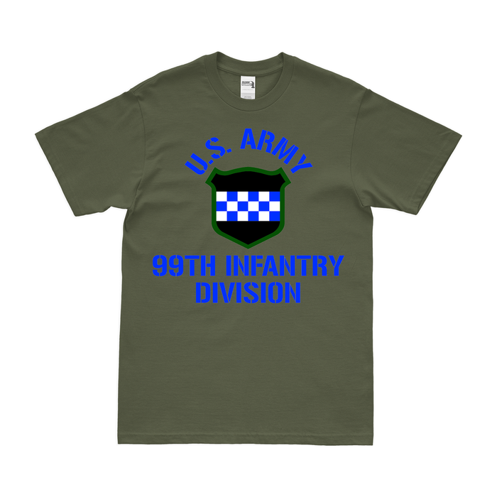 U.S. Army 99th Infantry Division Legacy T-Shirt Tactically Acquired Small Military Green 