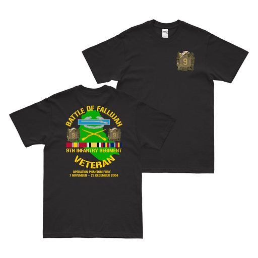 9th Infantry Regiment Operation Phantom Fury Veteran T-Shirt Tactically Acquired Black Small 