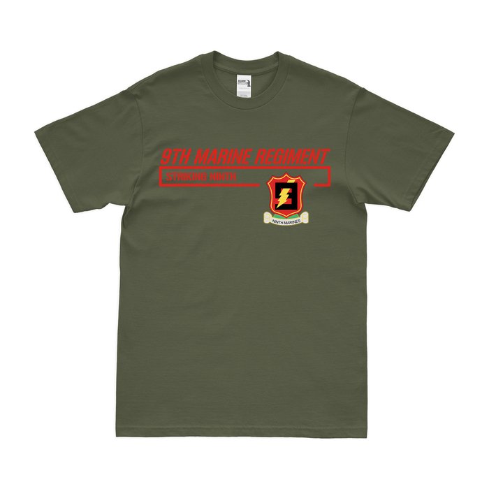 9th Marine Regiment Motto T-Shirt Tactically Acquired Military Green Small 