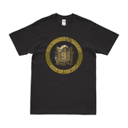 9th Infantry Regiment Circle Emblem T-Shirt Tactically Acquired Black Distressed Small
