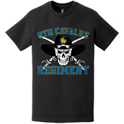 9th Cavalry Regiment Distressed Saber Skull T-Shirt Tactically Acquired   