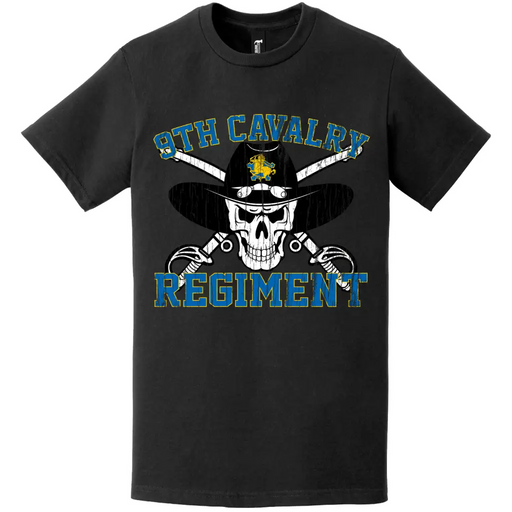 9th Cavalry Regiment Distressed Saber Skull T-Shirt Tactically Acquired   