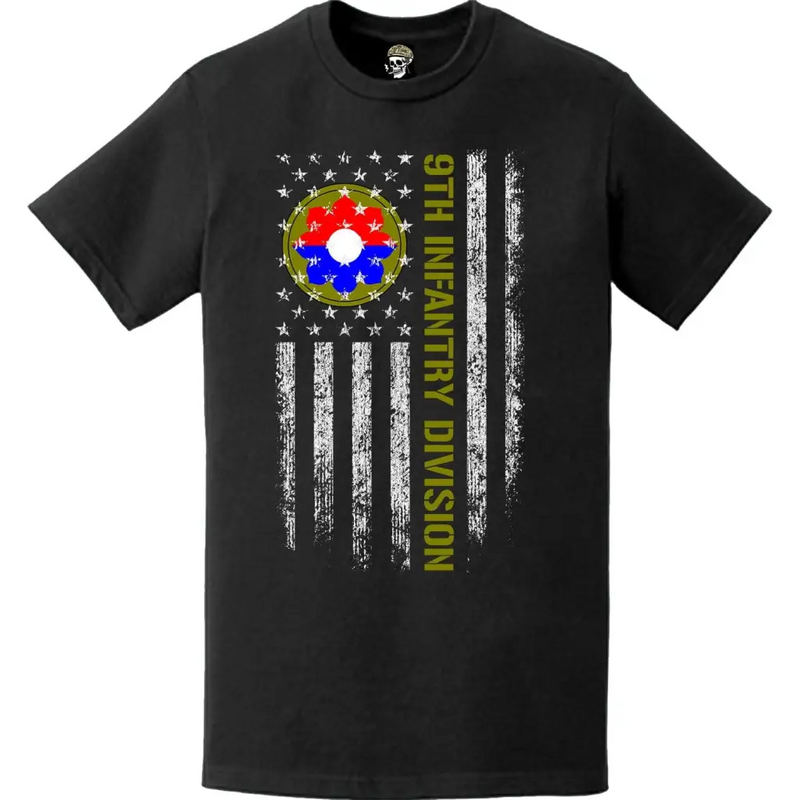 9th Infantry Division (9th ID) American Flag T-Shirt