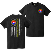 9th Infantry Division (9th ID) Double-Sided American Flag T-Shirt Tactically Acquired   