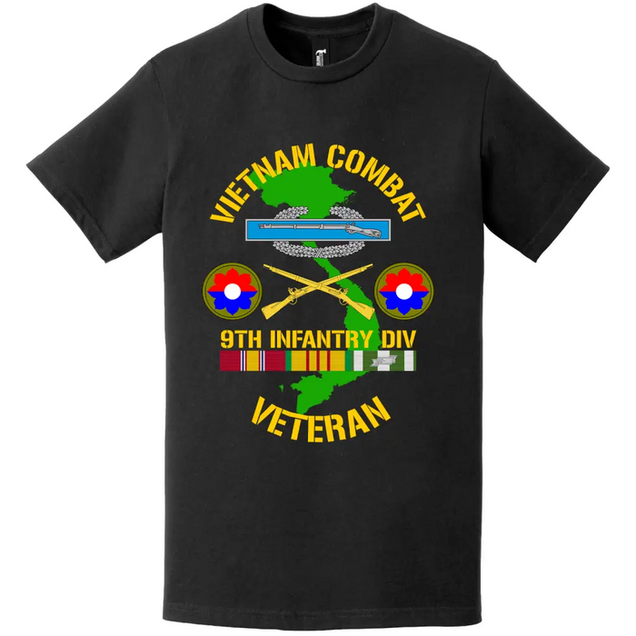 9th Infantry Division Vietnam Combat Veteran T-Shirt Tactically Acquired   
