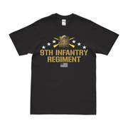 Patriotic 9th Infantry Regiment Crossed Rifles T-Shirt Tactically Acquired Black Clean Small