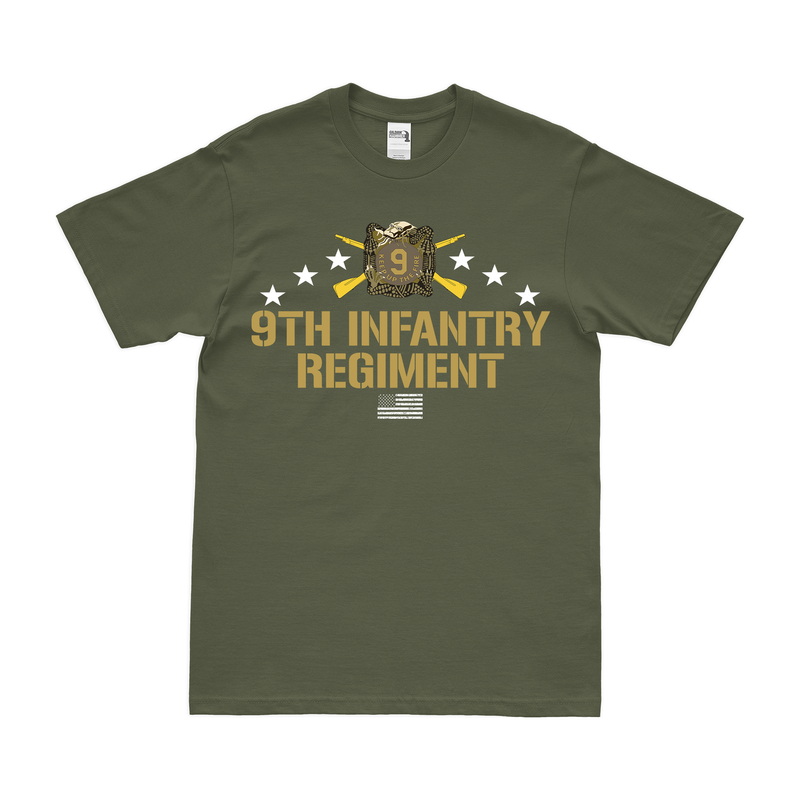 Patriotic 9th Infantry Regiment Crossed Rifles T-Shirt