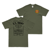 Double-Sided 9th POB (Airborne) Whiskey Label T-Shirt Tactically Acquired Military Green Small 