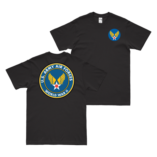 Double-Sided U.S. Army Air Forces (AAF) World War II T-Shirt Tactically Acquired Black Small 