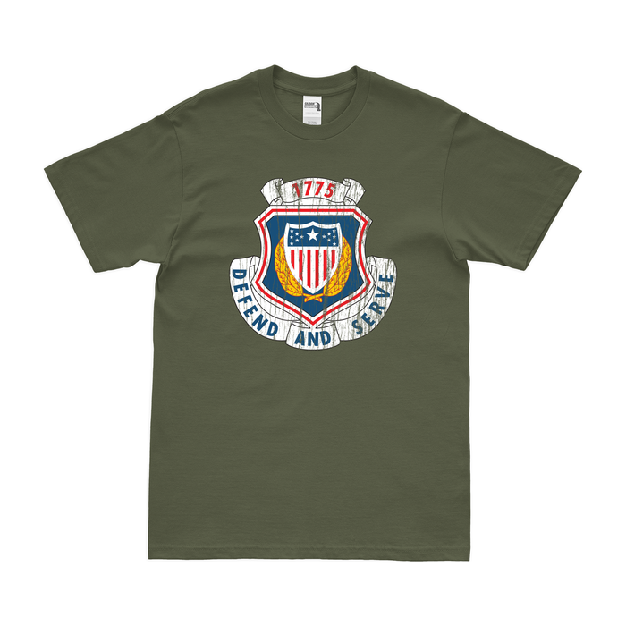 U.S. Army Adjutant General's Corps Logo T-Shirt Tactically Acquired Military Green Distressed Small