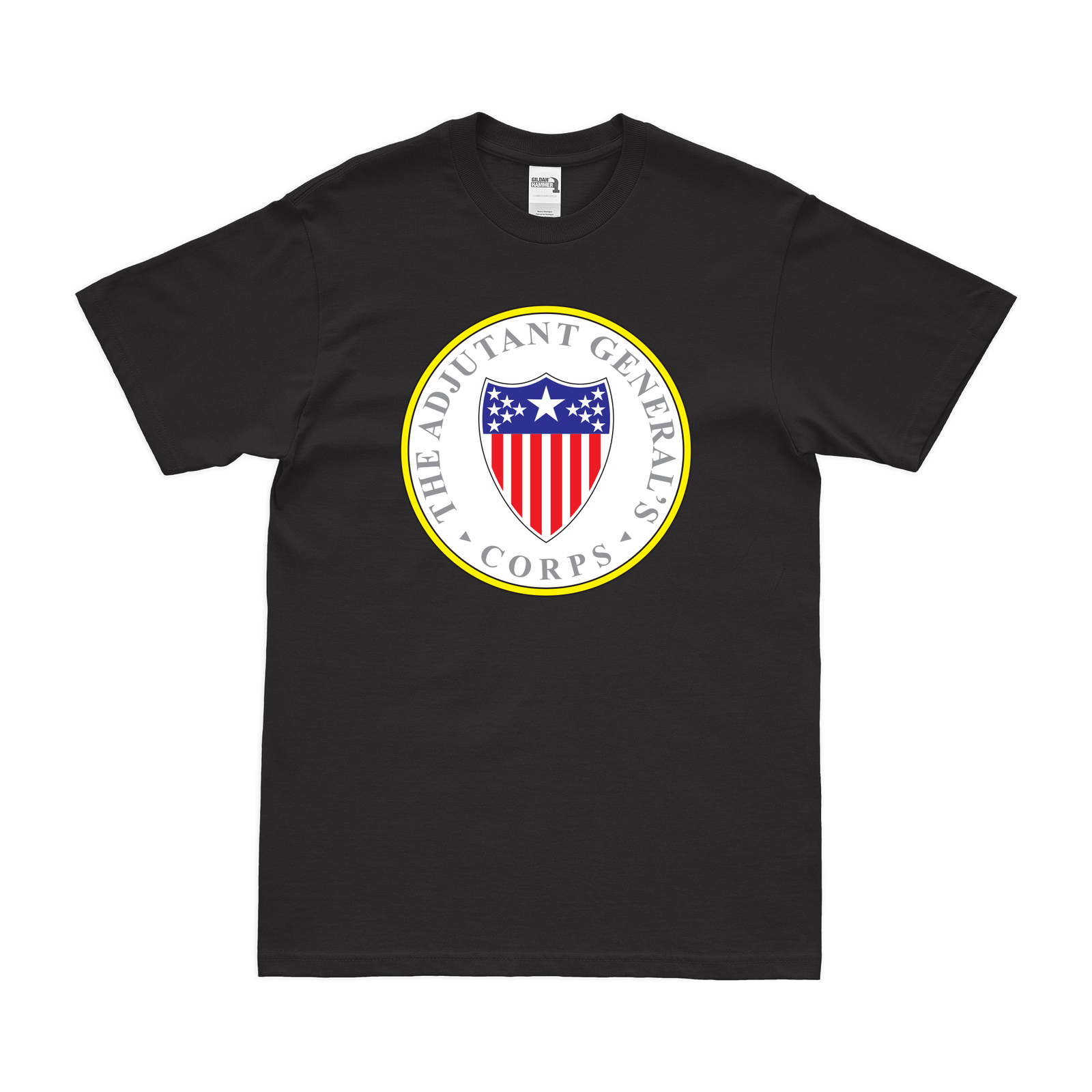 U.S. Army Adjutant General's Corps Plaque T-Shirt Tactically Acquired Black Clean Small