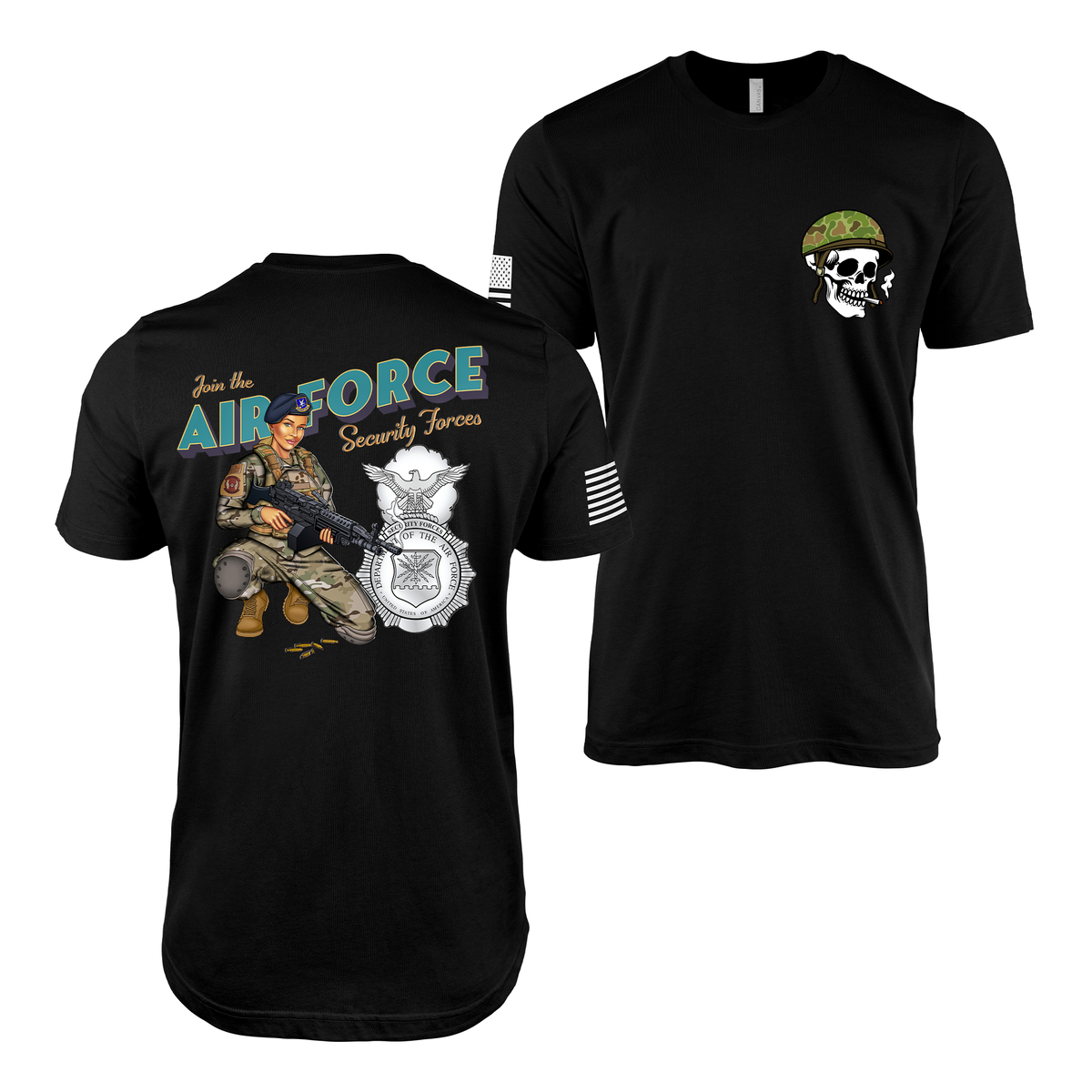 Join the Air Force Security Forces Pin-Up Girl Katie T-Shirt Tactically Acquired Black S