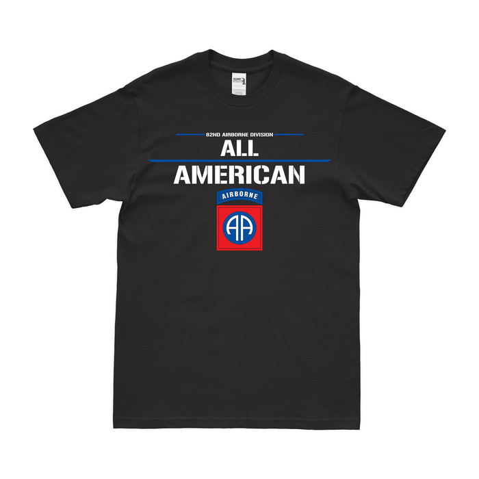 82nd Airborne 'All-American' Motto Emblem T-Shirt Tactically Acquired Black Small 