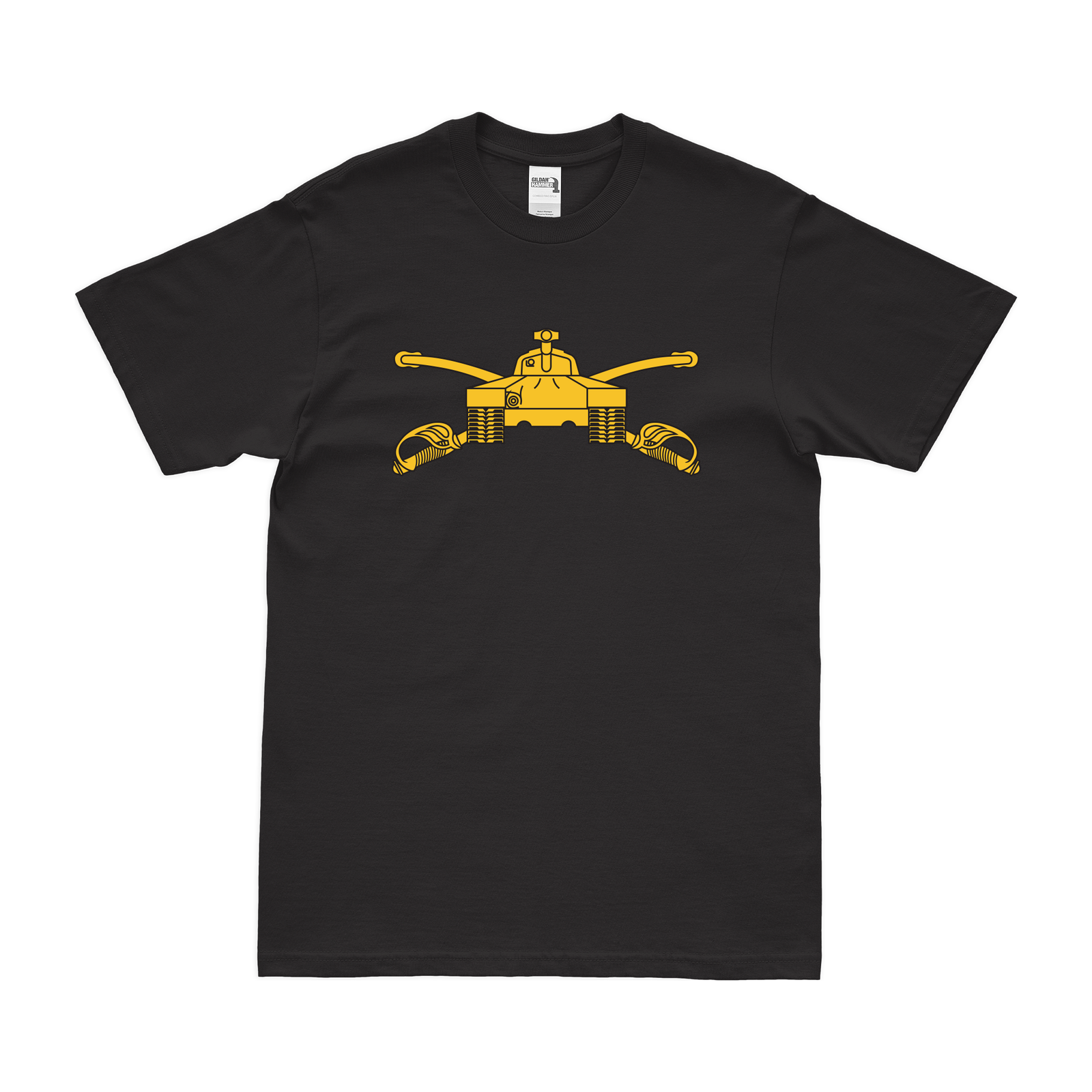 U.S. Army Armor Branch Emblem T-Shirt Tactically Acquired Black Clean Small