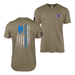 Double-Sided U.S. Army Infantry American Flag T-Shirt Tactically Acquired Coyote Brown Small 