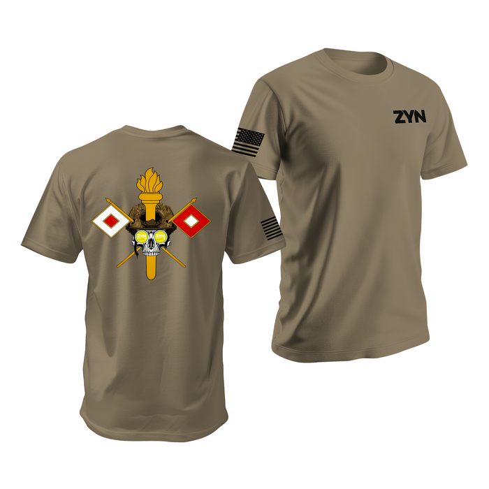 ZYN U.S. Army Signal Corps Skull T-Shirt Tactically Acquired