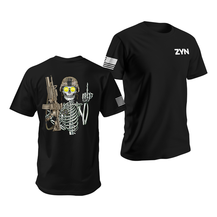 Zyn U.S. Army Infantry 11 Bravo Skull T-Shirt Tactically Acquired   