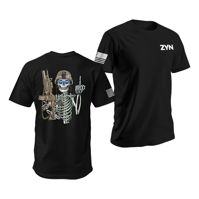 Zyn U.S. Army Infantry 11 Bravo Skull T-Shirt Tactically Acquired   