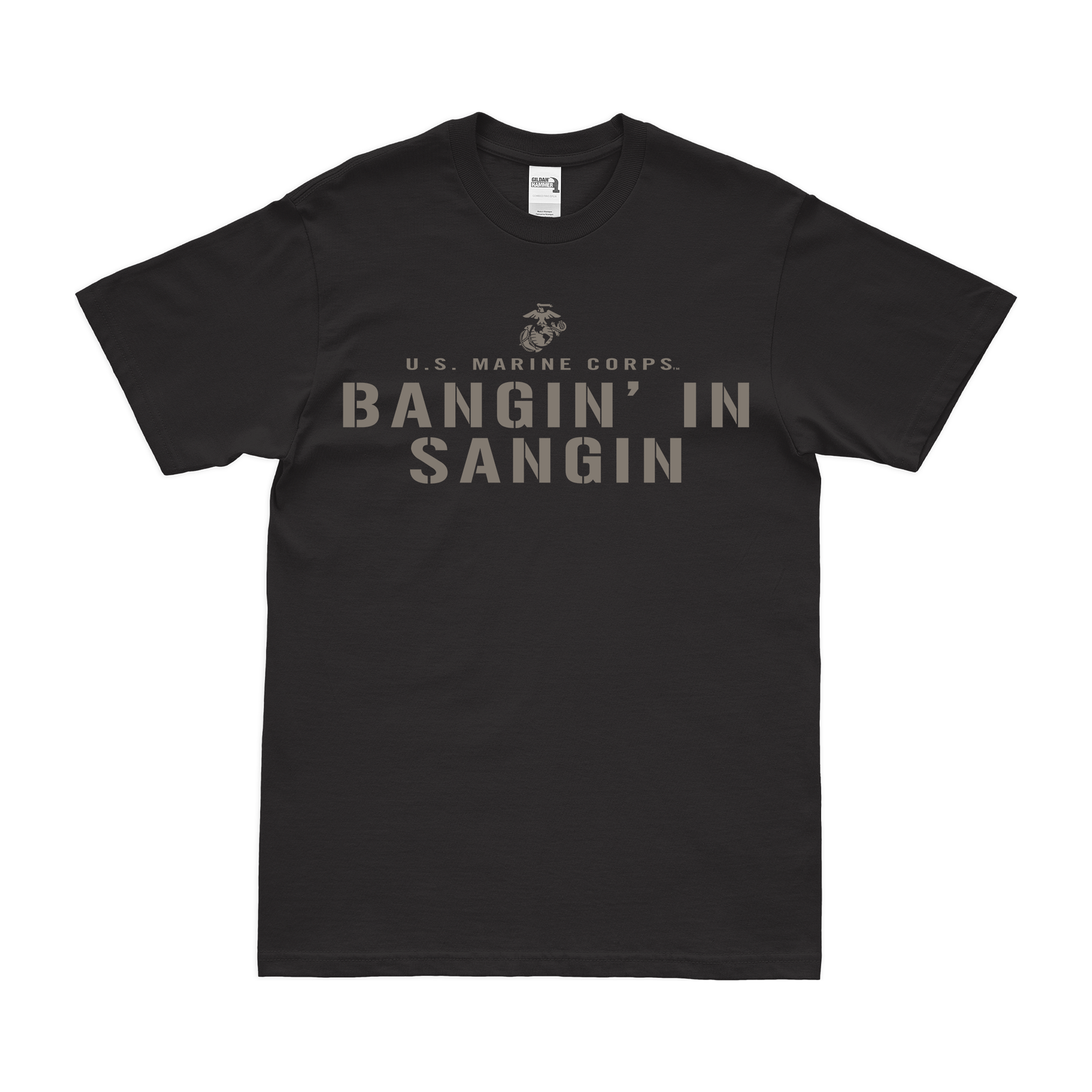 USMC Operation Enduring Freedom Veteran T-Shirt - Bangin' in Sangin Battle of Sangin Tactically Acquired Black Small 