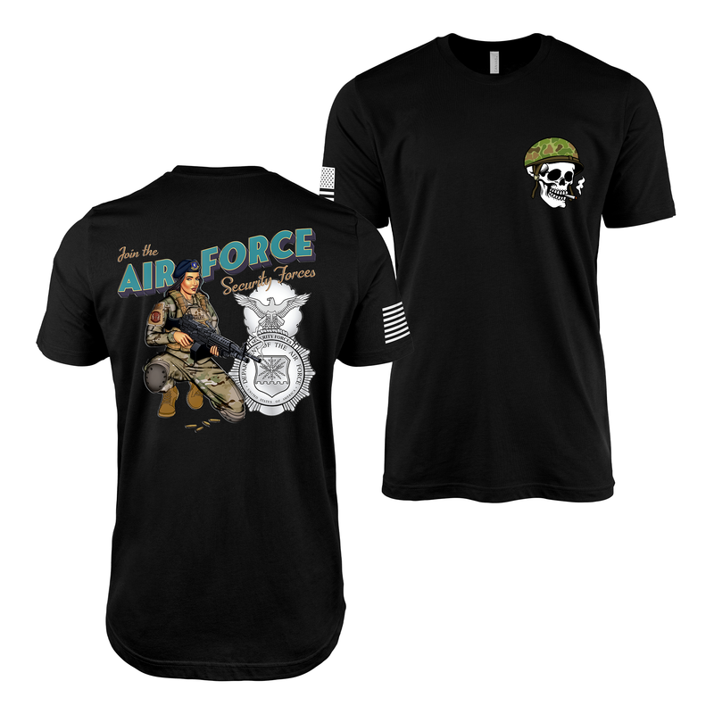 U.S. Air Force Security Forces Pin-Up Girl Bailey T-Shirt
