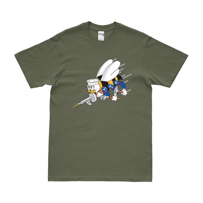 U.S. Navy Seabees 'Can Do' Logo Insignia Emblem T-Shirt Tactically Acquired Small Military Green 