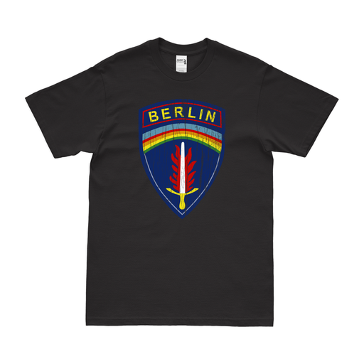 Distressed U.S. Army Berlin Brigade Logo Emblem T-Shirt Tactically Acquired Small Black 