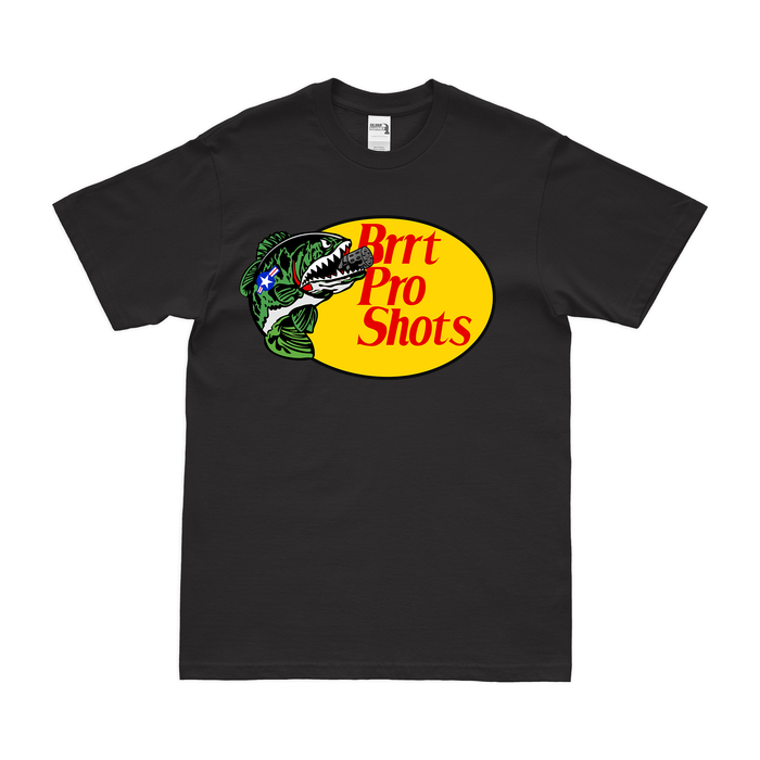 Brrt Pro Shots - A-10 Warthog Thunderbolt II Parody T-Shirt Tactically Acquired Black Small 