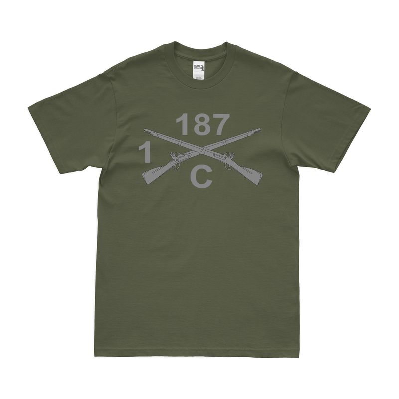 C Co, 1-187 IN, 3BCT Crossed Rifles T-Shirt