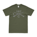 C Co, 1-187 IN, 3BCT Crossed Rifles T-Shirt Tactically Acquired Military Green Distressed Small