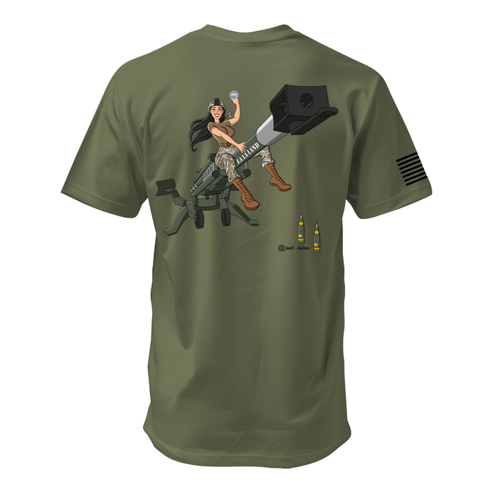 ZYN by Lala: Princess of Battle ZYN Flavors Field Artillery T-Shirt Tactically Acquired Military Green Small Chill